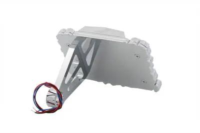 V-Twin Chrome Skull Type Tail Lamp Assembly with Side Mount Horizontal Skull Plate Frame - Part #08712 by V-Twin