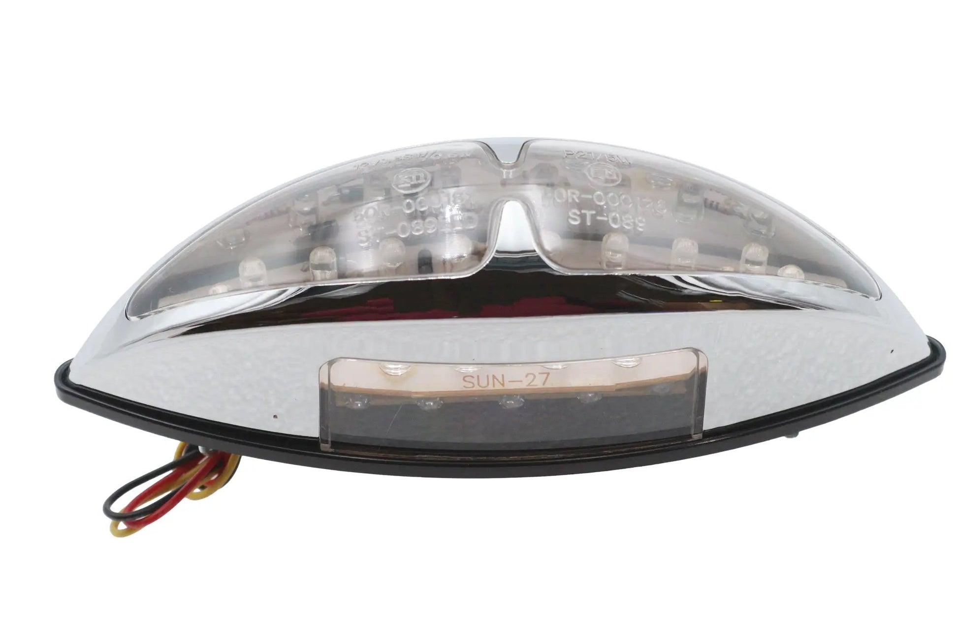 Wyatt Gatling Chrome ABS Big Eye LED Tail Lamp (Part Number 2056567-CRLED) by Wyatt Gatling