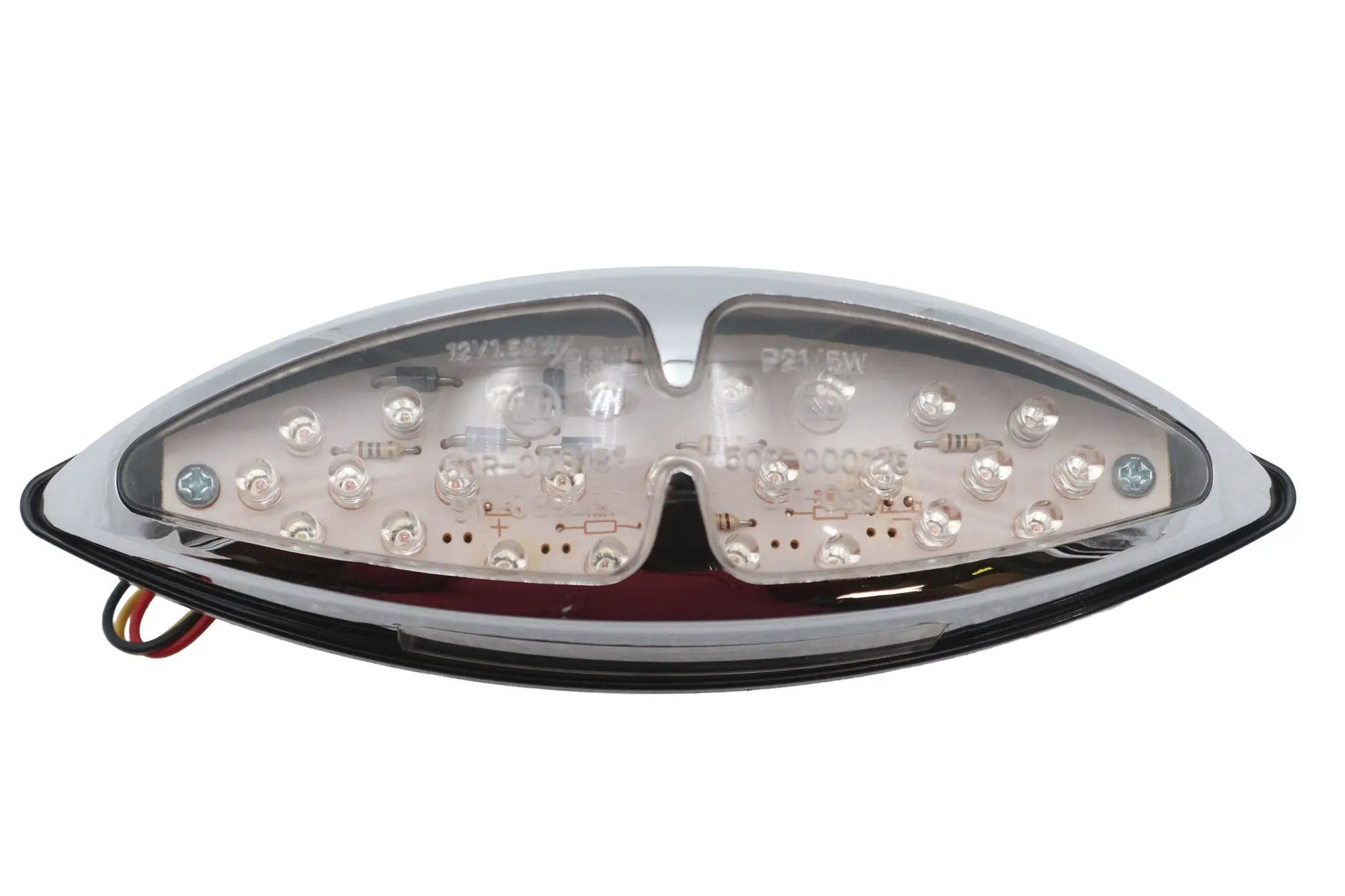 Wyatt Gatling Chrome ABS Big Eye LED Tail Lamp (Part Number 2056567-CRLED) by Wyatt Gatling