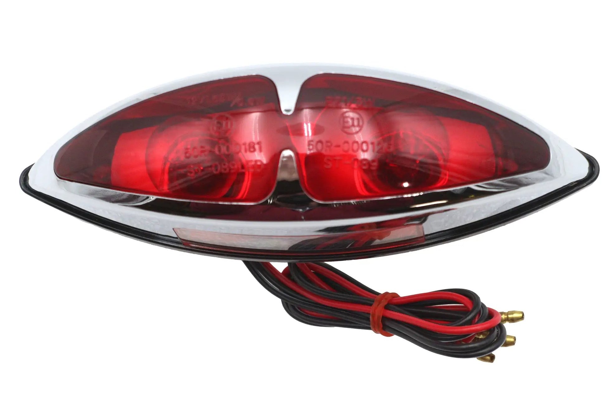 Wyatt Gatling 20-6567-AE Chrome ABS Big Eye Red Lens Tail Lamp - Show or Decorative Use Only by Wyatt Gatling