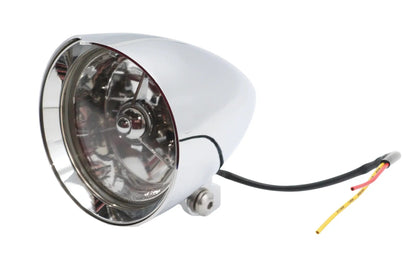 Wyatt Gatling 4-1/2 Inch Round Chrome Billet Headlamp - Show or Decorative Use Only by Wyatt Gatling