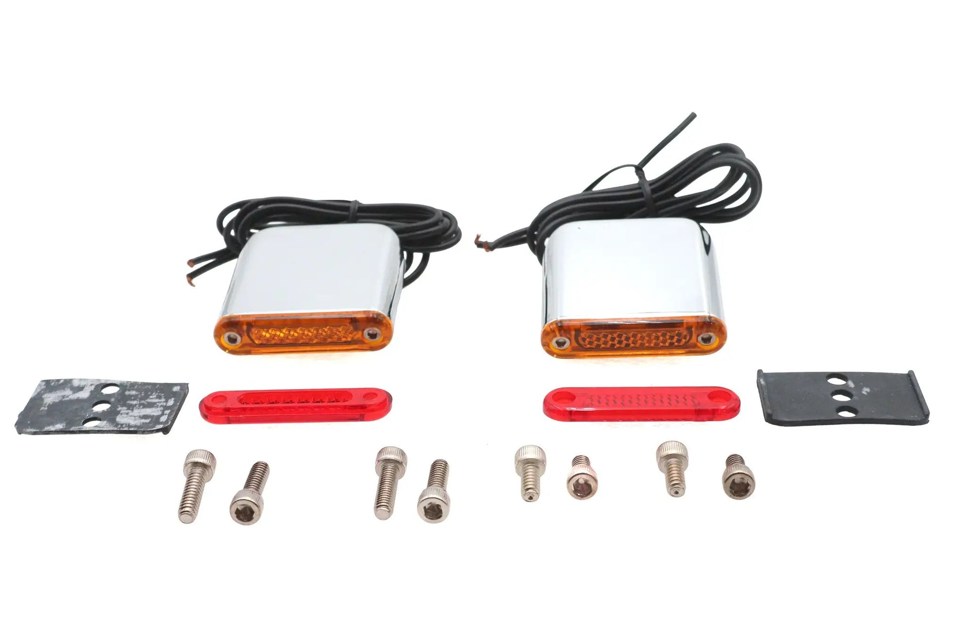Wyatt Gatling 12-6010 Square Red and Amber Lens Marker Lamp Set for Decorative Use by Wyatt Gatling