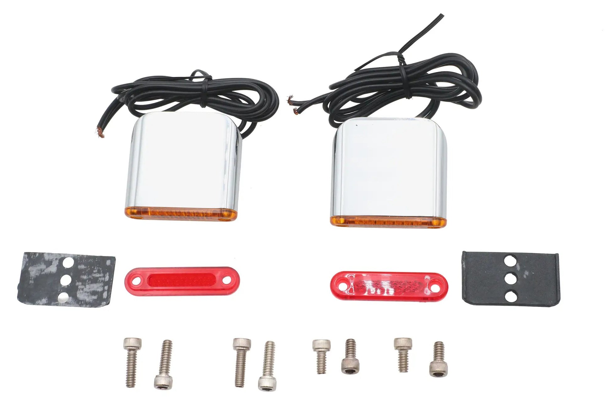Wyatt Gatling 12-6010 Square Red and Amber Lens Marker Lamp Set for Decorative Use by Wyatt Gatling