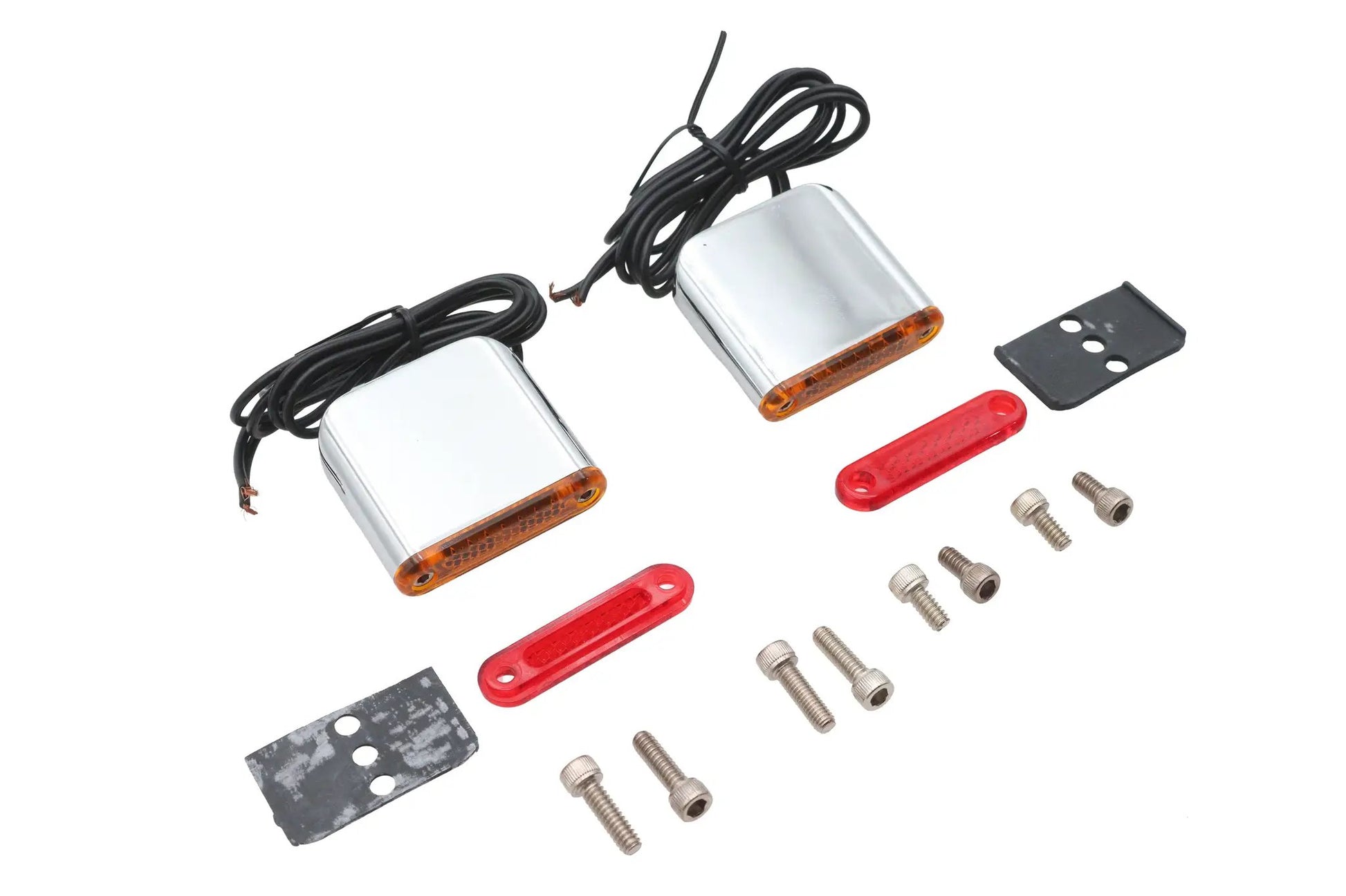 Wyatt Gatling 12-6010 Square Red and Amber Lens Marker Lamp Set for Decorative Use by Wyatt Gatling