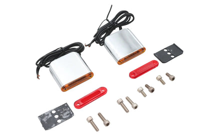 Wyatt Gatling 12-6010 Square Red and Amber Lens Marker Lamp Set for Decorative Use by Wyatt Gatling