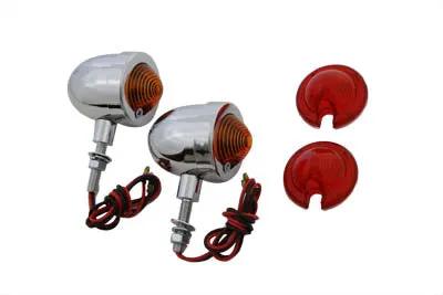 Wyatt Gatling Chrome Egg Style Marker Lamp Set - 1.98-inch Decorative Signal Lights by Wyatt Gatling