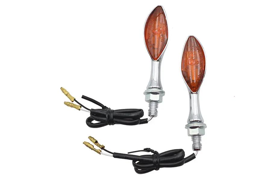 Wyatt Gatling Chrome Eagle Eye Amber Marker Lamp Set - 2-3/4 Inch Show/Decorative Use Only by Wyatt Gatling