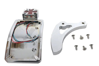 V-Twin Chrome Curved Maltese Style Tail Lamp Kit by V-Twin