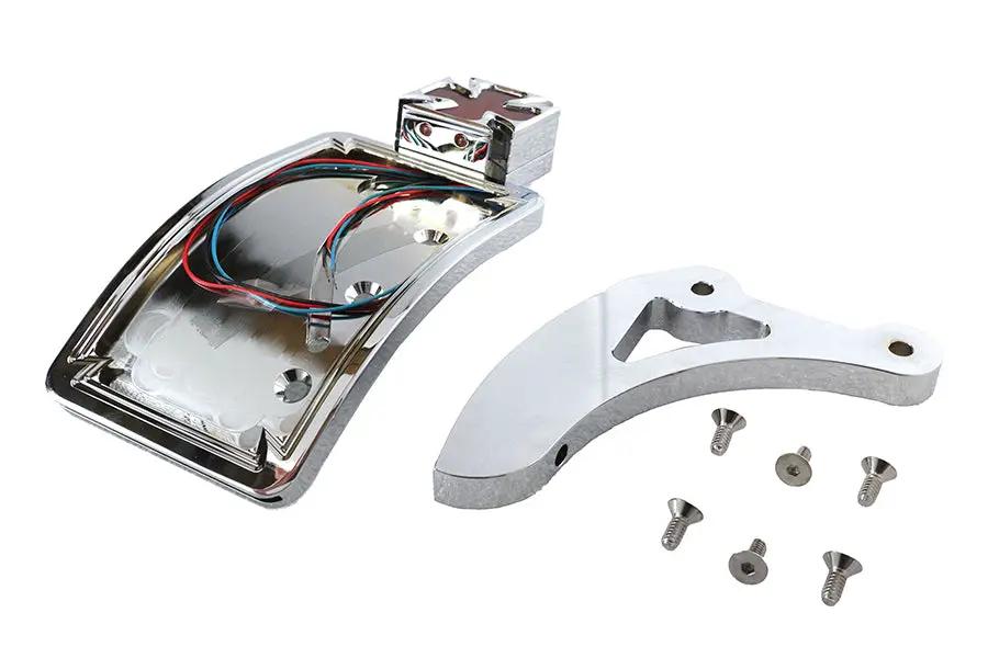 V-Twin Chrome Curved Maltese Style Tail Lamp Kit by V-Twin