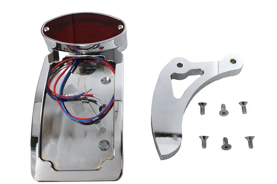 V-Twin Chrome Curved Cateye Style Tail Lamp Kit by V-Twin