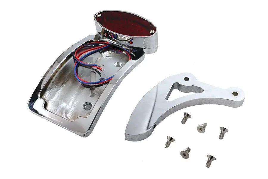 V-Twin Chrome Curved Cateye Style Tail Lamp Kit by V-Twin