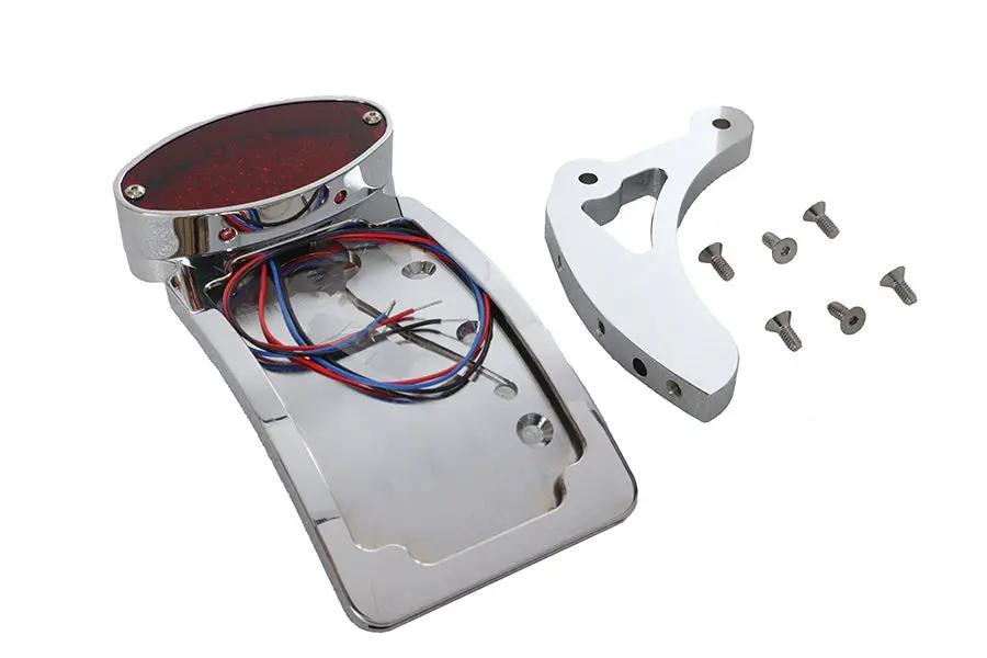 V-Twin Chrome Curved Cateye Style Tail Lamp Kit by V-Twin