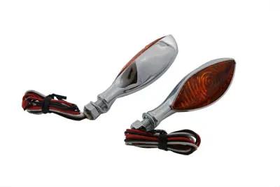 Wyatt Gatling Chrome Eagle Eye Amber Marker Lamp Set - Show or Decorative Use Only by Wyatt Gatling