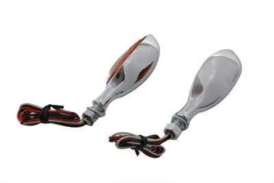 Wyatt Gatling Chrome Eagle Eye Amber Marker Lamp Set - Show or Decorative Use Only by Wyatt Gatling