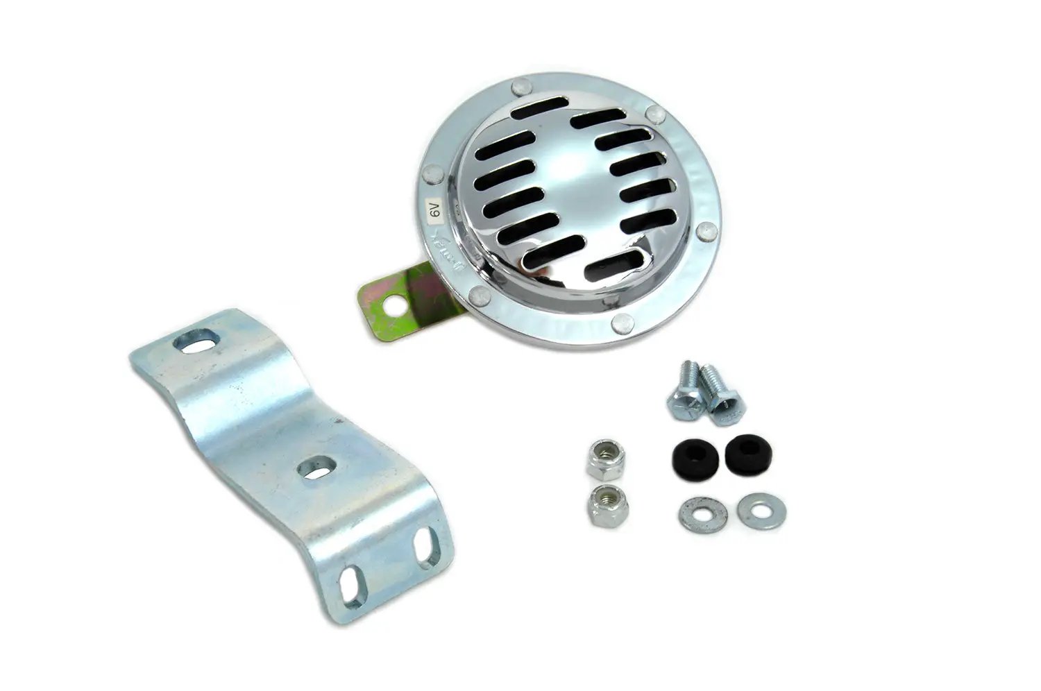 Wyatt Gatling Left Side 6 Volt Chrome Horn Kit for Harley Davidson XL Models by Wyatt Gatling