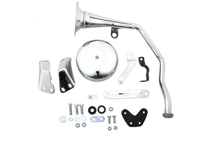 Wyatt Gatling Trumpet Style 6 Volt Chrome Horn Kit for Harley Davidson FL Models by Wyatt Gatling