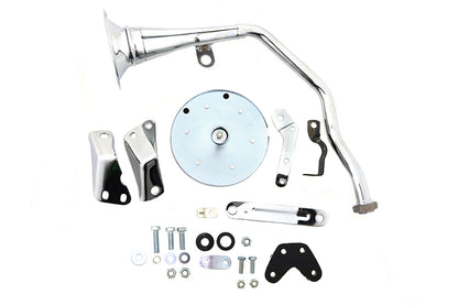 Wyatt Gatling Trumpet Style 6 Volt Chrome Horn Kit for Harley Davidson FL Models by Wyatt Gatling