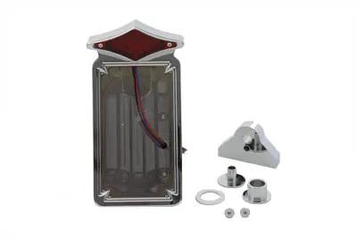 V-Twin Chrome Diamond LED Vertical Tail Lamp with Side Mount Frame - 1/2 inch or 3/8 inch Stud by V-Twin