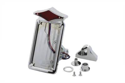 V-Twin Chrome Diamond LED Vertical Tail Lamp with Side Mount Frame - 1/2 inch or 3/8 inch Stud by V-Twin