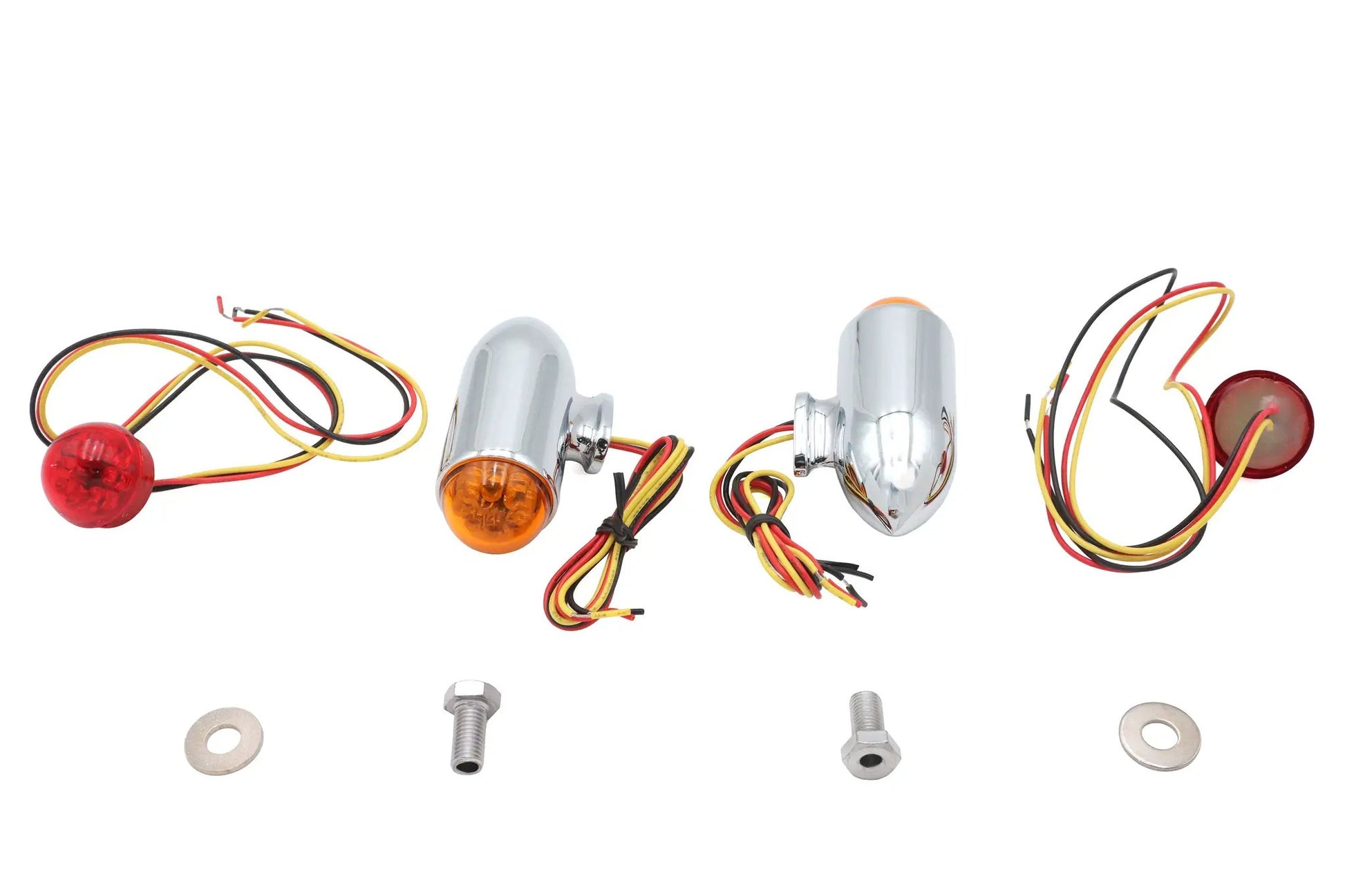 Wyatt Gatling Bullet Marker Lamp Set with Red and Amber LEDs – 3-1/4 Inch Replacement for #33-0340 by Wyatt Gatling