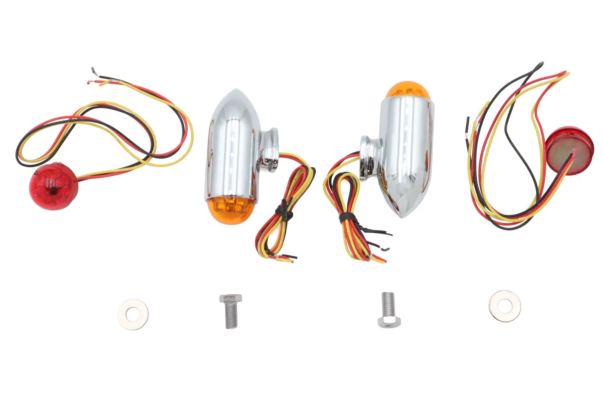 Wyatt Gatling Bullet Marker Lamp Set with Red and Amber LEDs – 3-1/4 Inch Replacement for #33-0340 by Wyatt Gatling