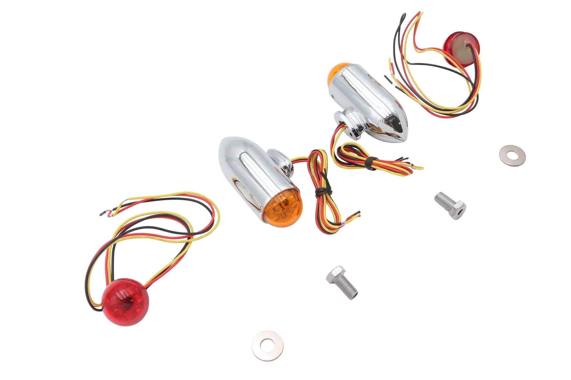 Wyatt Gatling Bullet Marker Lamp Set with Red and Amber LEDs – 3-1/4 Inch Replacement for #33-0340 by Wyatt Gatling