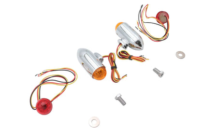 Wyatt Gatling Bullet Marker Lamp Set with Red and Amber LEDs – 3-1/4 Inch Replacement for #33-0340 by Wyatt Gatling
