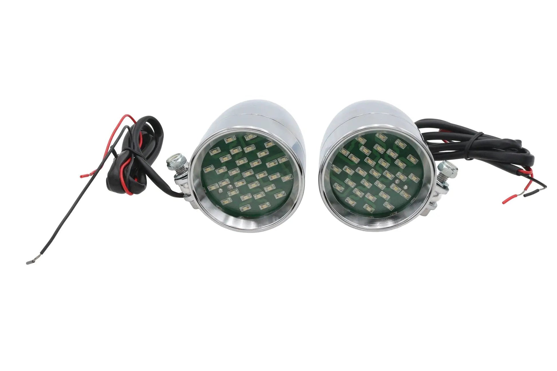Wyatt Gatling Chrome Bullet Marker Lamp Set with Amber LEDs - 20-6054ALED by Wyatt Gatling