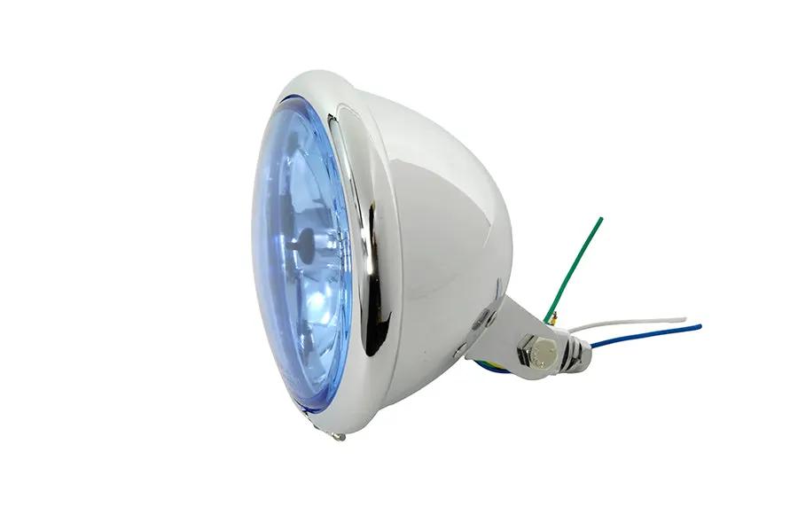 Wyatt Gatling 20-0304DL 5-3/4 inch Round Headlamp Bates Style - Decorative Yoke Mount by Wyatt Gatling