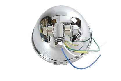Wyatt Gatling 20-0304DL 5-3/4 inch Round Headlamp Bates Style - Decorative Yoke Mount by Wyatt Gatling