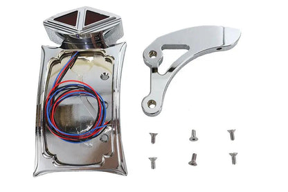 V-Twin Chrome Curved Tail Lamp Kit Spike Type for 3 to 3.5 Inch Belt Drives by V-Twin