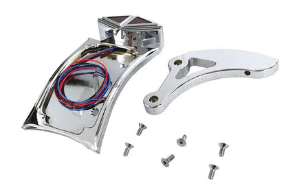 V-Twin Chrome Curved Tail Lamp Kit Spike Type for 3 to 3.5 Inch Belt Drives by V-Twin