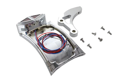 V-Twin Chrome Curved Tail Lamp Kit Spike Type for 3 to 3.5 Inch Belt Drives by V-Twin