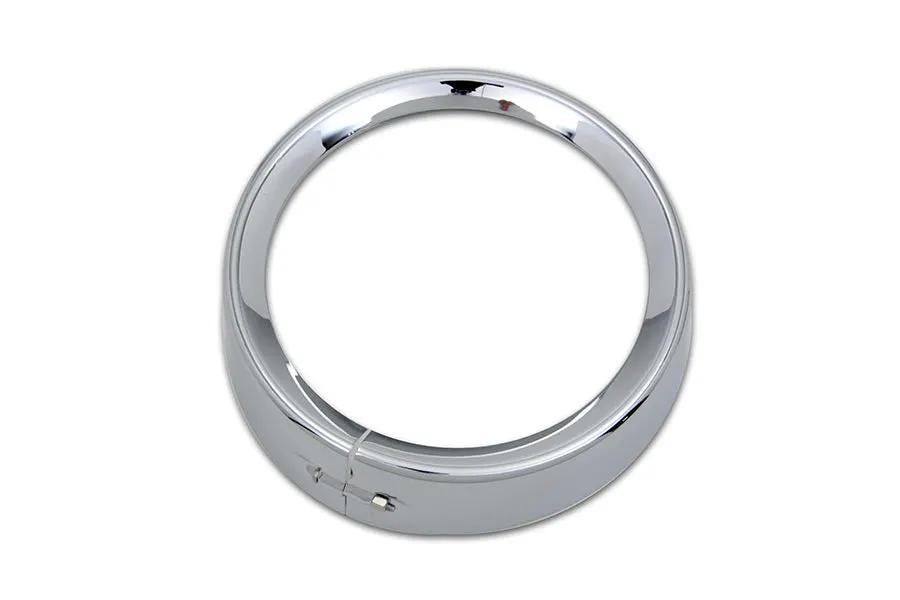 Wyatt Gatling 7 Inch Headlamp Chrome Frenched Trim Ring for Harley Davidson FLHT by Wyatt Gatling