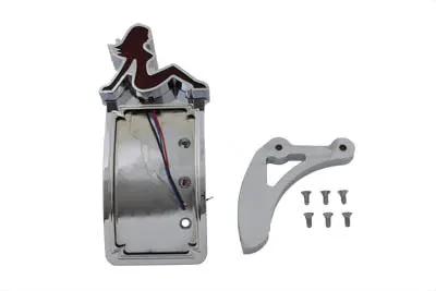 V-Twin Chrome Curved Tail Lamp Kit Lady Type for 3 to 3.5 Inch Belt Drives by V-Twin