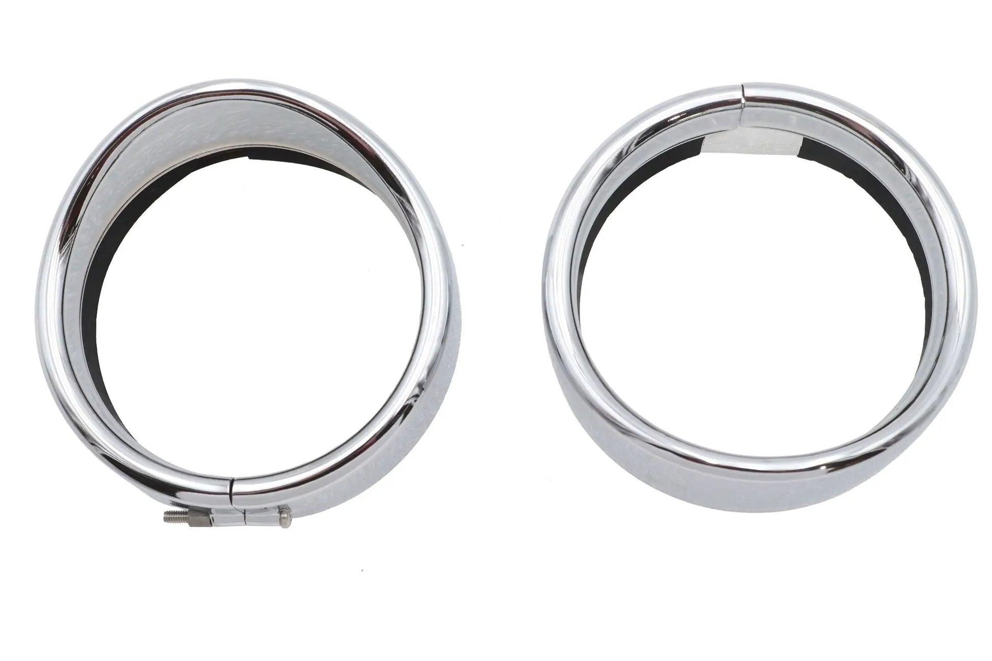 Wyatt Gatling MPHD0007 Spotlamp Frenched Trim Ring with Visor for Harley Davidson (Set of 2) by Wyatt Gatling