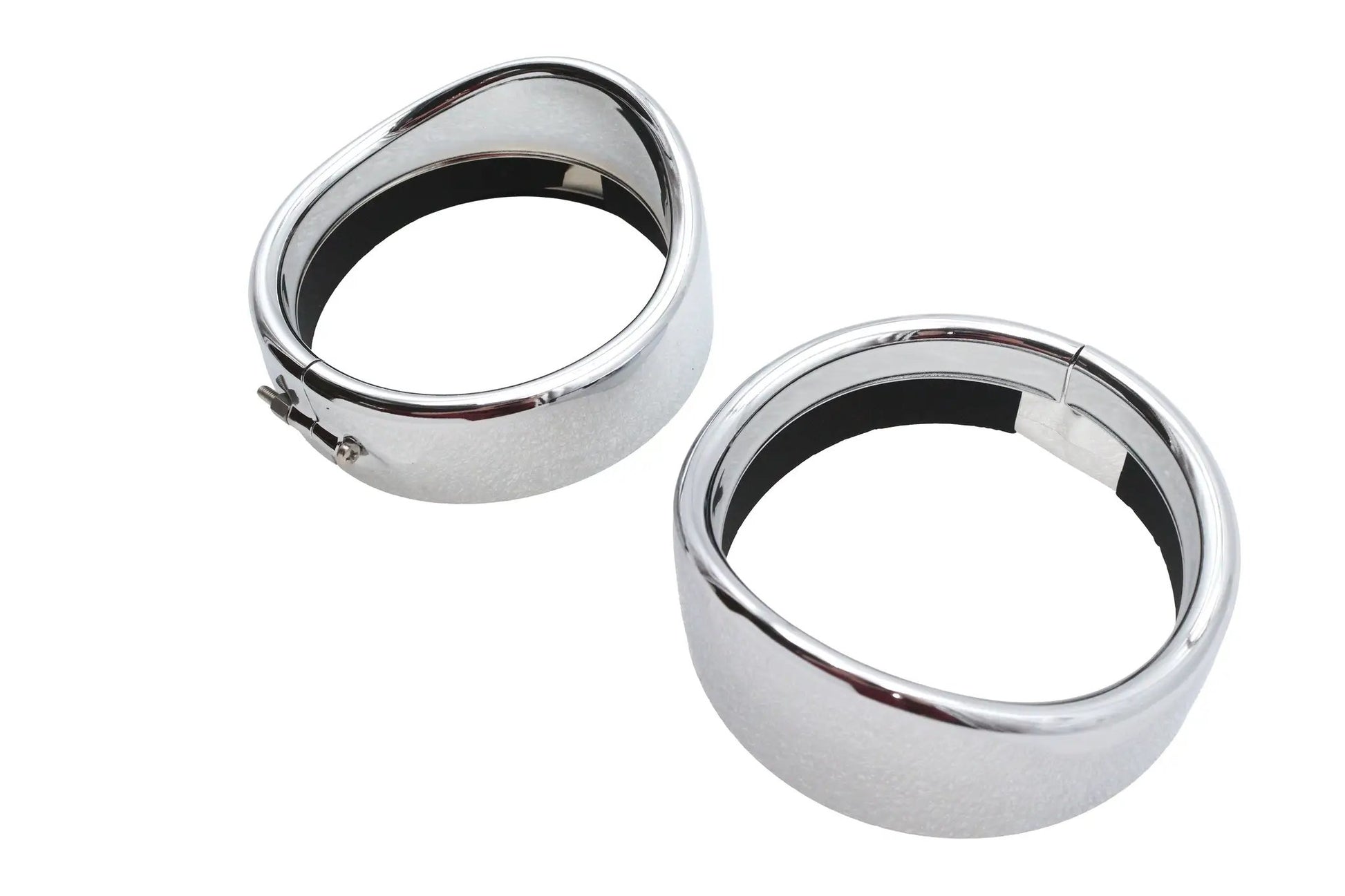 Wyatt Gatling MPHD0007 Spotlamp Frenched Trim Ring with Visor for Harley Davidson (Set of 2) by Wyatt Gatling
