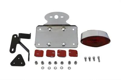 V-Twin Chrome Cateye Tail Lamp Kit for Harley Davidson XL (2004-2013) - Horizontal Mount by V-Twin