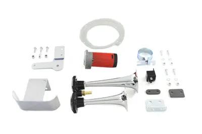 V-Twin Chrome Universal Air Horn Kit Part 77249 by V-Twin