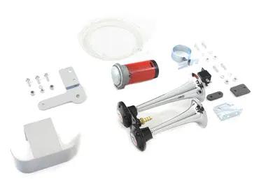 V-Twin Chrome Universal Air Horn Kit Part 77249 by V-Twin