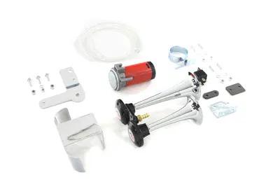 V-Twin Chrome Universal Air Horn Kit Part 77249 by V-Twin