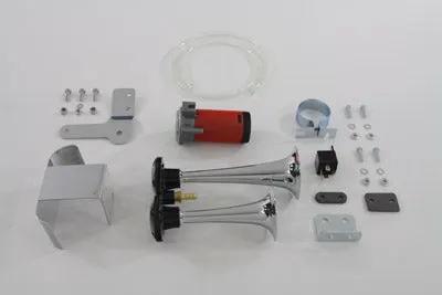 V-Twin Chrome Universal Air Horn Kit Part 77249 by V-Twin