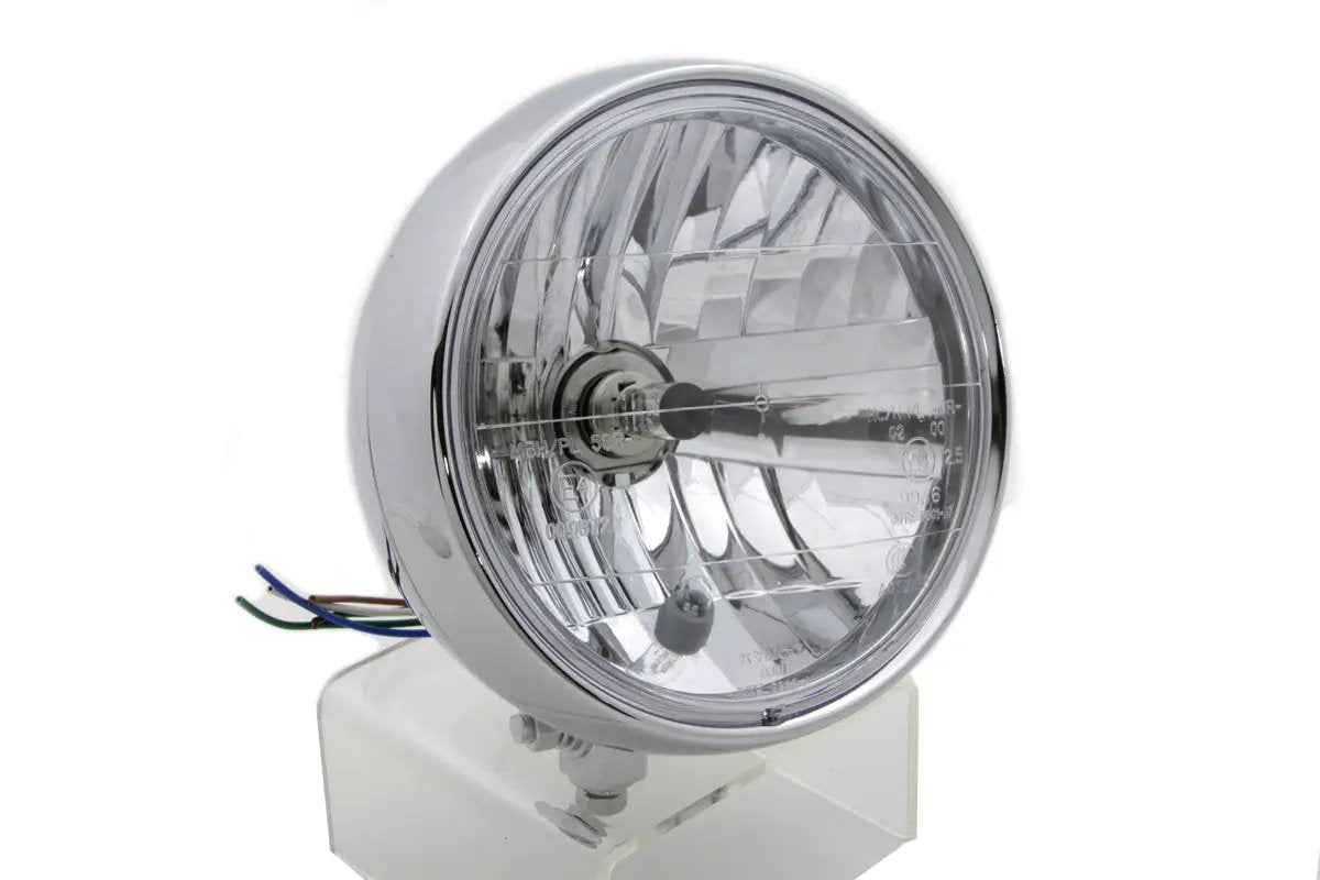 Wyatt Gatling 20-6073E 6 Inch Round Steel Chrome Headlamp - Decorative Show Use Only by Wyatt Gatling