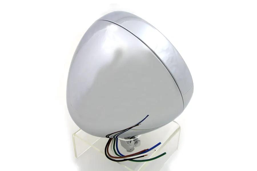 Wyatt Gatling 20-6073E 6 Inch Round Steel Chrome Headlamp - Decorative Show Use Only by Wyatt Gatling