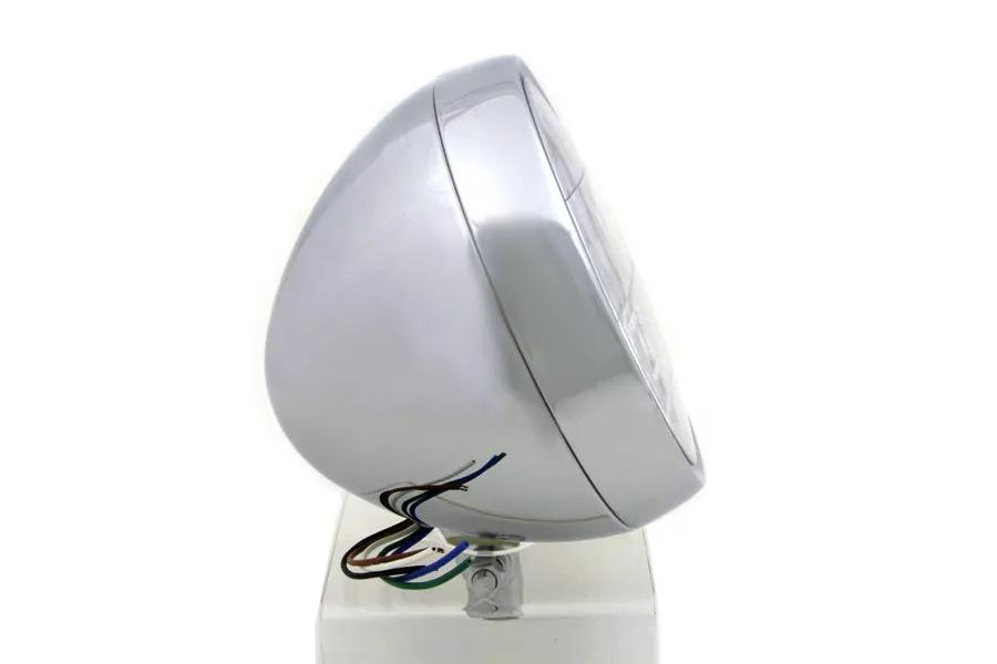 Wyatt Gatling 20-6073E 6 Inch Round Steel Chrome Headlamp - Decorative Show Use Only by Wyatt Gatling