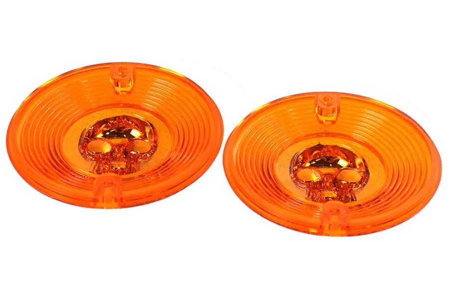 Wyatt Gatling Turn Signal Lens Set with Skull Amber for Harley Davidson FLT by Wyatt Gatling