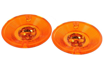Wyatt Gatling Turn Signal Lens Set with Skull Amber for Harley Davidson FLT by Wyatt Gatling