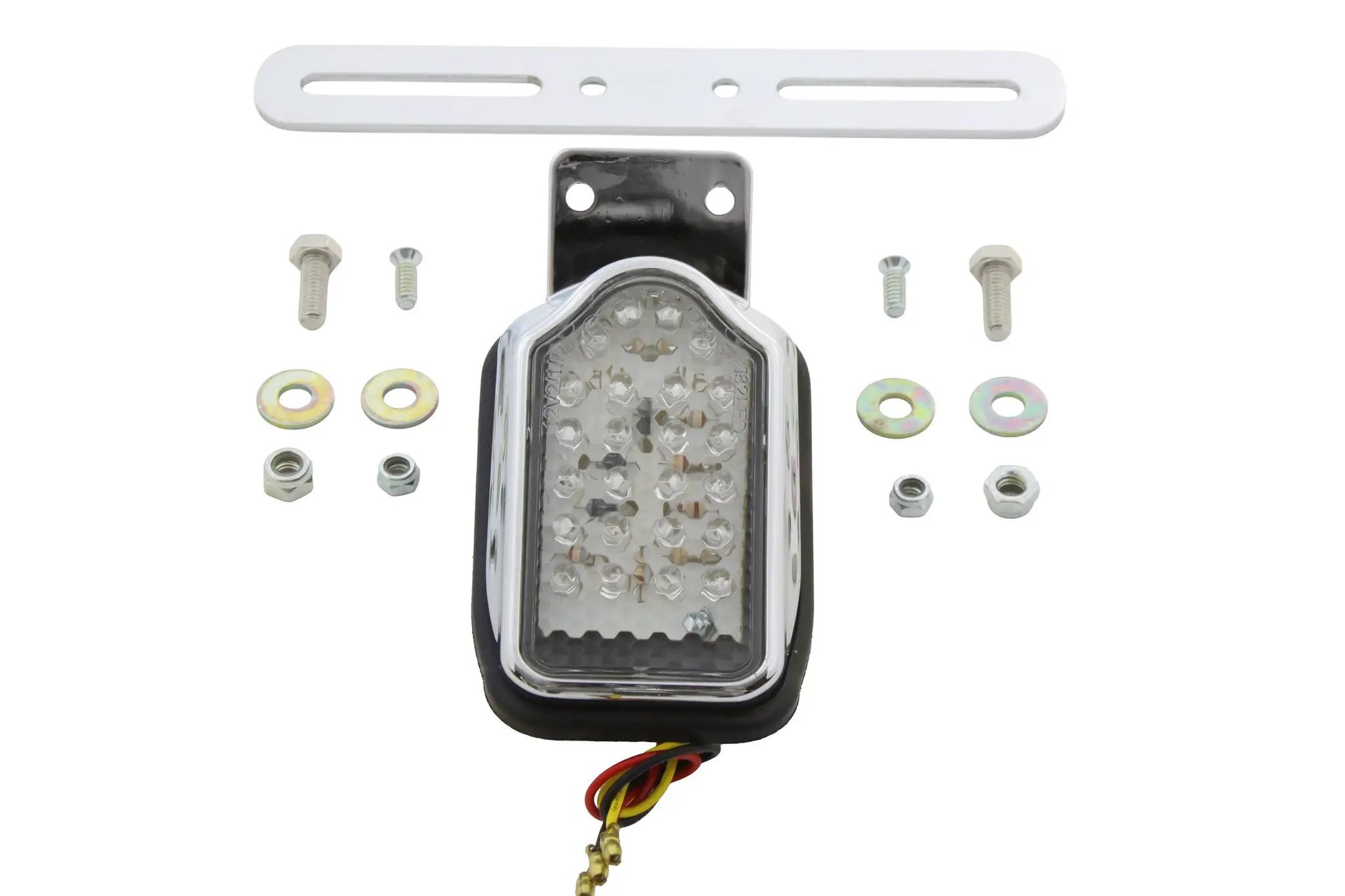Wyatt Gatling 12-0421B Chrome Mini Tombstone Tail Lamp with Bracket by Wyatt Gatling