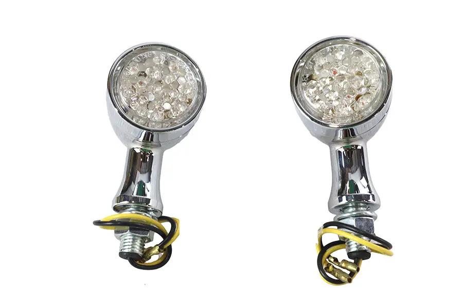 Wyatt Gatling LED Bullet Marker Lamp Set Chrome - 2-3/4 Inch Decorative Signal Lights by Wyatt Gatling