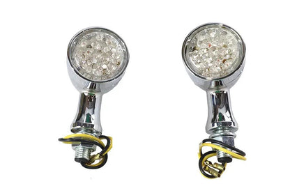 Wyatt Gatling LED Bullet Marker Lamp Set Chrome - 2-3/4 Inch Decorative Signal Lights by Wyatt Gatling
